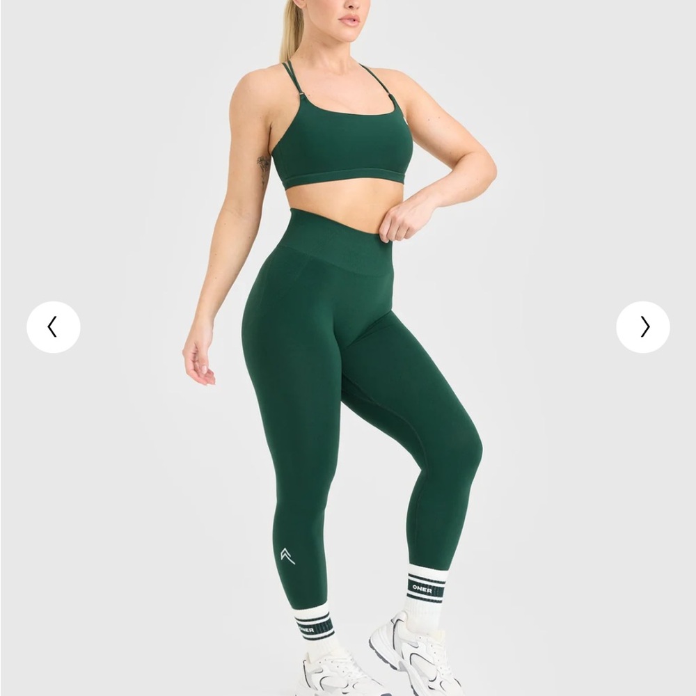 NWT Oner Active EFFORTLESS SEAMLESS LEGGINGS Racing Green S - Regular/Sh… - Picture 3 of 4
